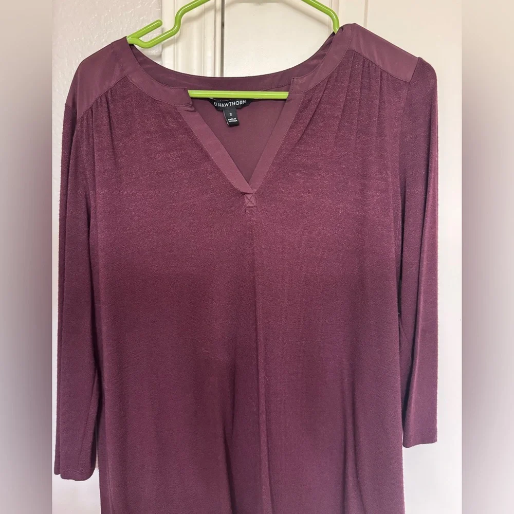 41 Hawthorn Deep Wine Blouse - Picture 3 of 4
